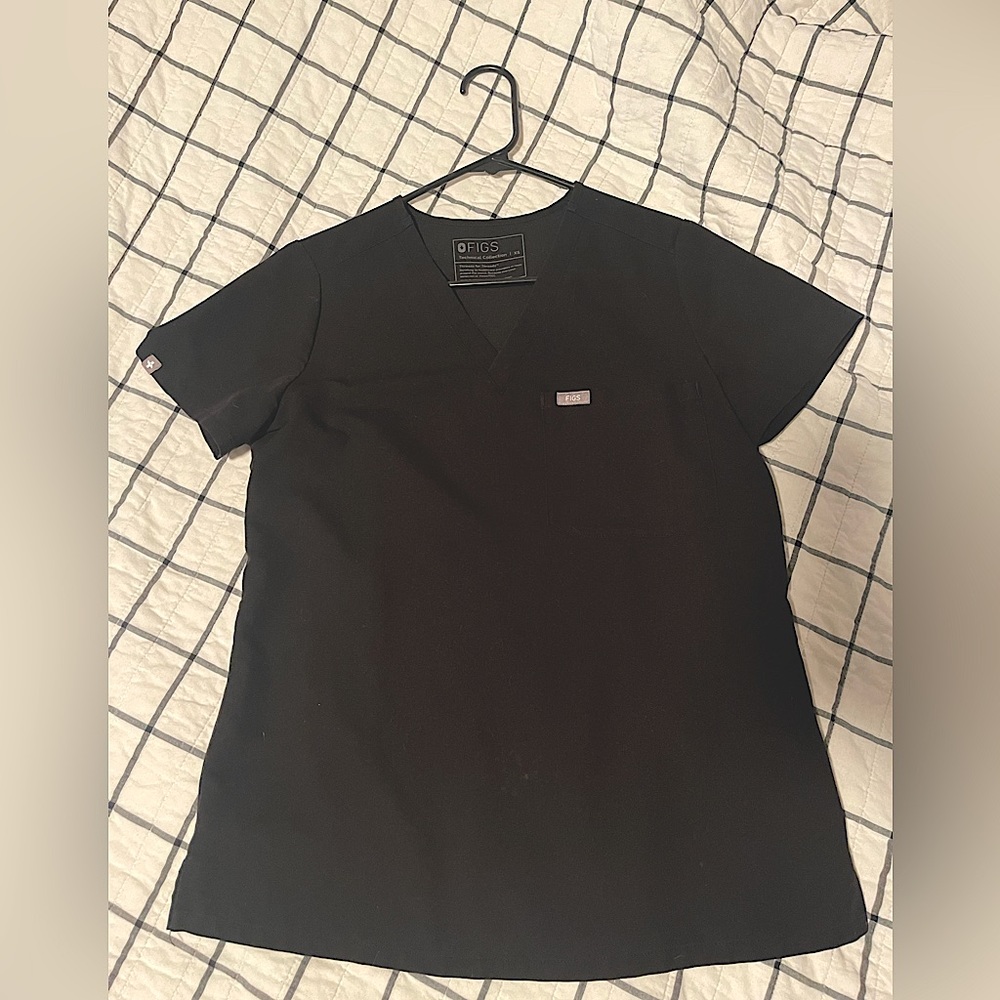 XS Figs Catarina Scrub Top(Black)